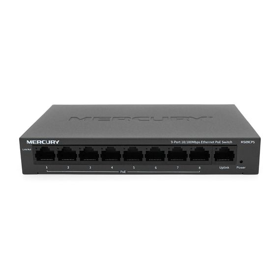Комутатор POE Mercury MS09CPS з 8 портами POE + 1 порт UP-Link 100Мбіт, БП в комплекті, Q18 | Зображення 3