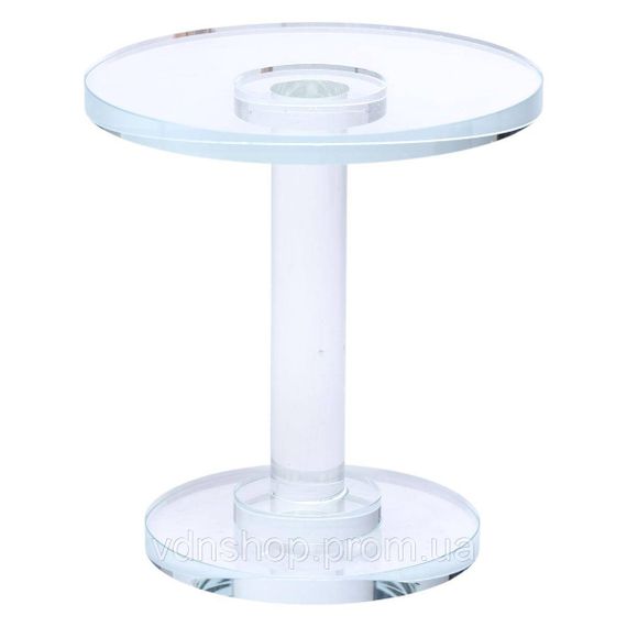 Тортівниця скляна на ніжці 12×13.5 см кругла стійка для торта, капкейків HP-4-69L | Зображення 2