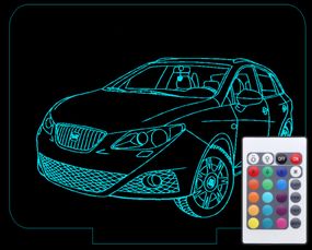 Акриловый светильник-ночник с пультом 16 цветов Сеат SEAT tty-n000650