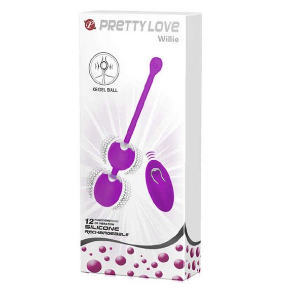 Вагінальні кульки Pretty Love з вібрацією та пультом, фіолетові Sex Aura | Зображення 1