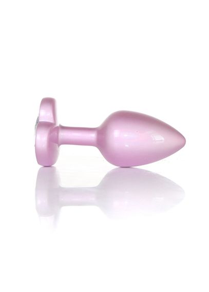 Анальна металева пробка Plug-Jewellery Pearl Pink Heart PLUG- Clear S sexstyle