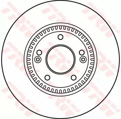 Диск гальмівний HYUNDAI/KIA I40/IX35/Tucson/Optima/Sportage F D=300mm 02, TRW (DF6108S) | Зображення 1