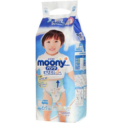 Подгузники Moony трусики для мальчиков XL 12-22 кг 38 шт (4903111207671) | Зображення 2