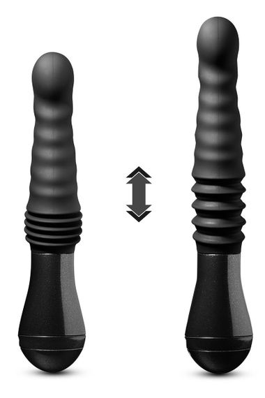 Роскошный вибратор с фрикциями Blush Temptasia Lazarus черный Sex Aura | Зображення 2