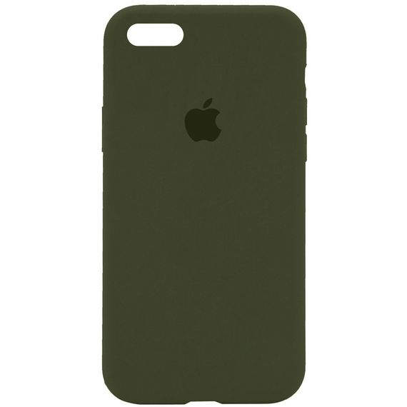 Чохол Silicone Case Full Protective (AA) для Apple iPhone 6/6s (4.7") Зелений/Dark Olive