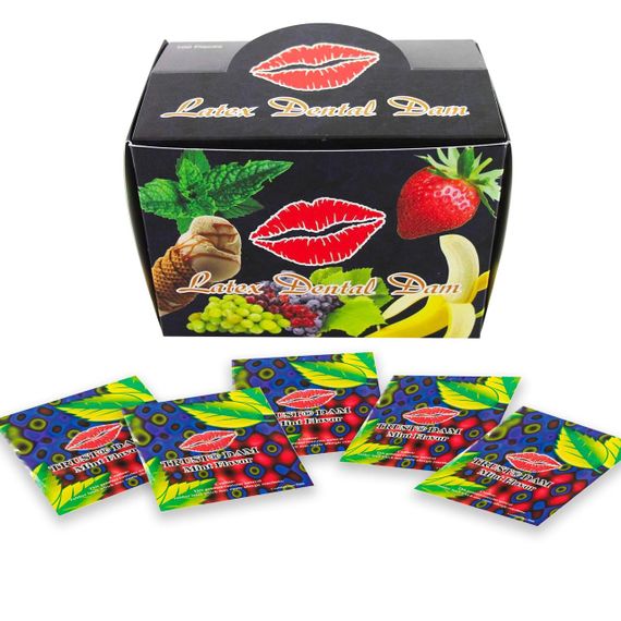 Набор латексных салфеток Latex Dental Dams Mint 100 шт sexstyle | Зображення 1