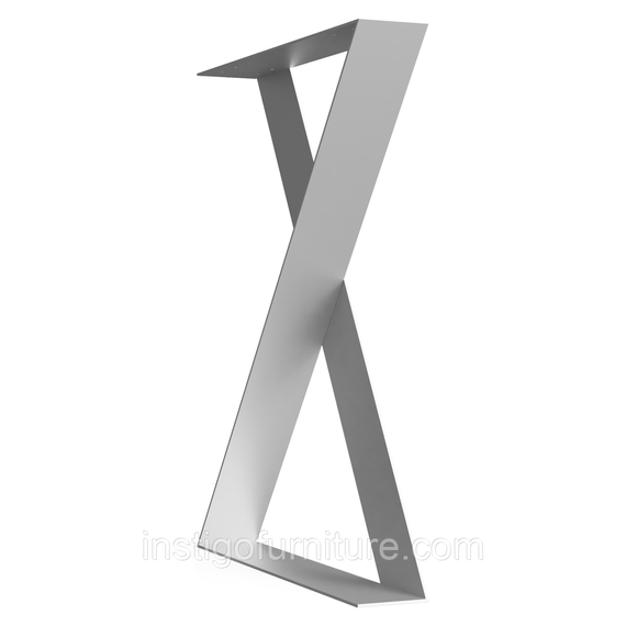 Комплект опор для стола из металла 500×104mm, H=730mm (Стальная пластина: 100x4,0mm) Серый | Зображення 2