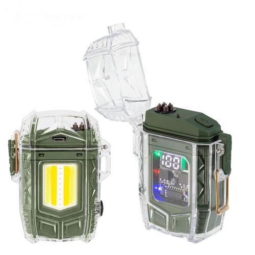 Ліхтар MULTIFUNCTIONAL D48-1-COB green, Li-Ion акумулятор, індикація заряду, запальничка, ЗУ Type-C, Box