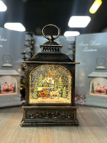 Рождественская ночь Новогодний музыкальный фонарь ночник с подсветкой Xmas 24072D | Зображення 6