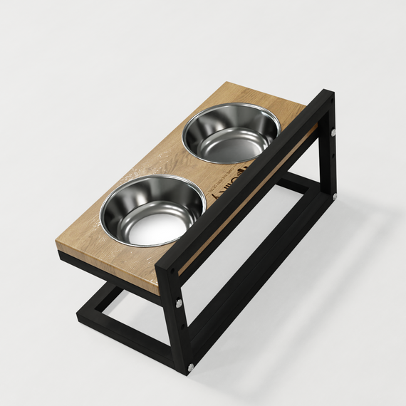 Миски на регульованій підставці для маленьких собак Hollky Flex S (2 × 0.450 л) FS-422523-BLNT | Зображення 1