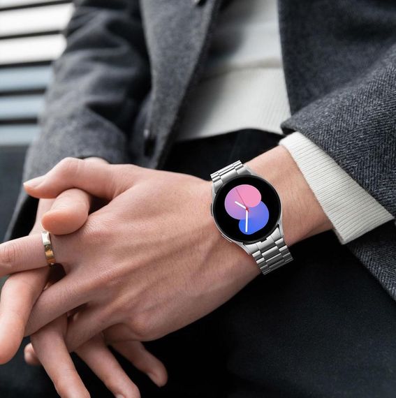 Металевий ремінець Primolux Solid для годинника Samsung Galaxy Watch 4 40mm SM-R860 / SM-R865 - Silver | Зображення 6