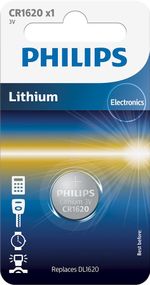 Philips Батарейка літієва CR 1620 блістер, 1 шт (CR1620/00B)