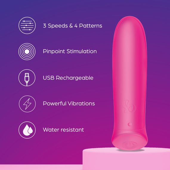 Вибропуля Wonder Bullet цвет: розовый So Divine (Великобритания) Sex Aura | Зображення 4