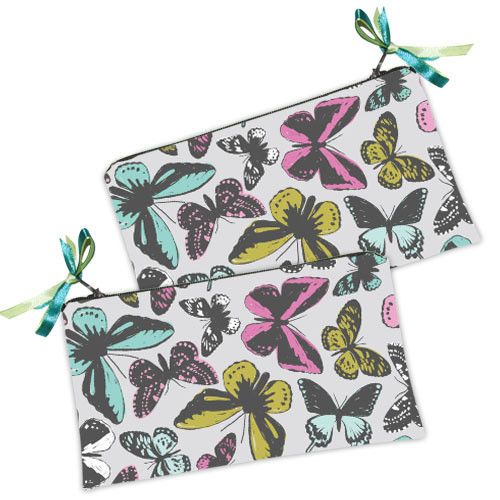 Косметичка жіноча Разноцветные бабочки 20х12 см (K_K8030)