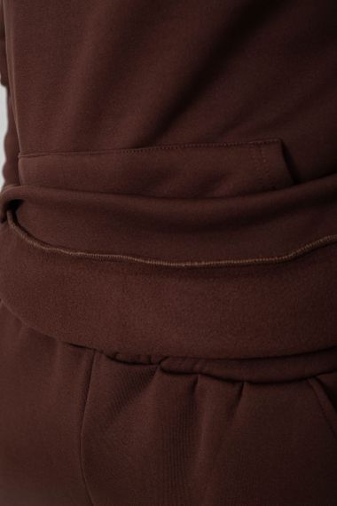 Спортивный костюм мужской на флисе, цвет шоколадный, 238R58573 | Зображення 5