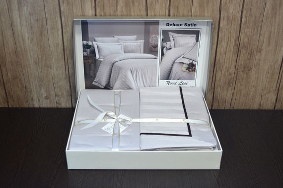 Постільна білизна First Choice Deluxe Satin 160 х 220 см Novel Line Sand | Зображення 2