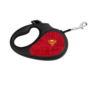 Рулетка для собак Waudog R-Leash L с рисунком "Супермен Лого Красный", лента, 5 м