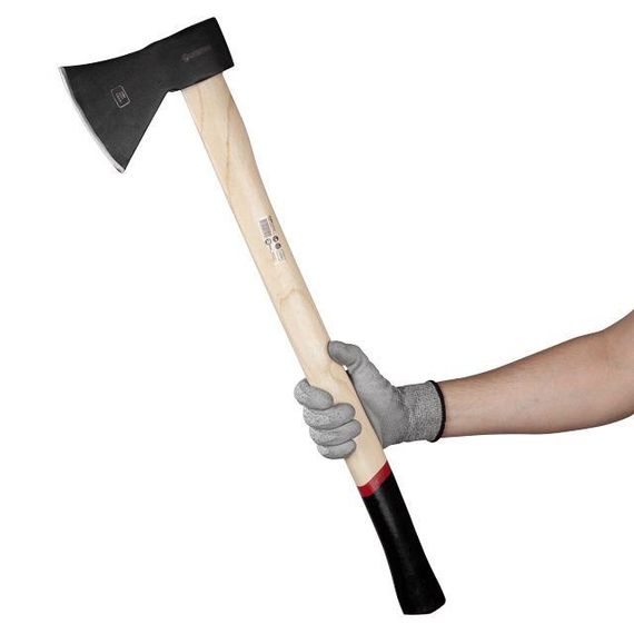 Сокира 1200 г, ручка пекан, 48-57 HRC INTERTOOL HT-0259 | Зображення 4