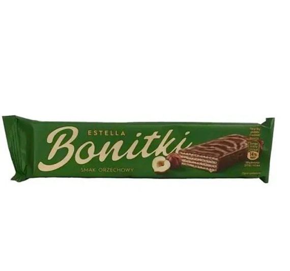 Вафля в шоколаді з горіховим кремом (начинкою) Estella Bonitki, 50 г, Польща