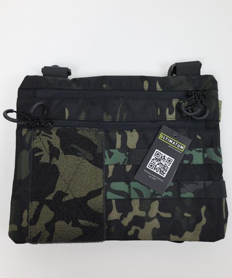 Сумка Street Bag ULTIMATUM Чорний Мультикам RT-182 , Військова сумка для документів