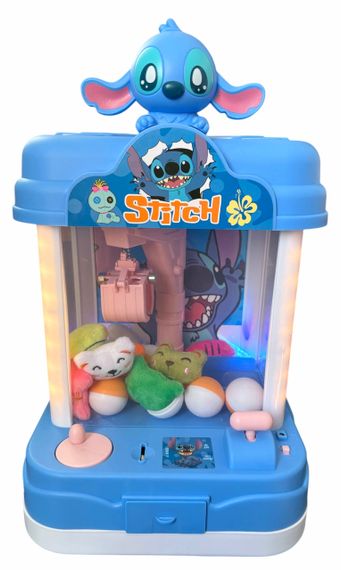 Ігровий гральний автомат хватайка з клешнею Стіч Stich кран з іграшками claw machine з монетками музикою підсвіткою живлення USB