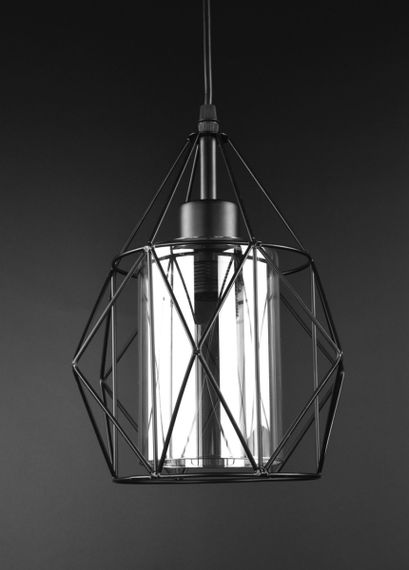 Люстра підвісна LOFT на 1 лампочку 26187 Чорний 35-110х21х21 см. | Зображення 1