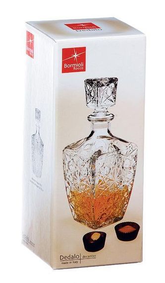 Графин скляний Bormioli Rocco Dedalo 790 мл (284490GQ1021990), для алкоголю, віскі, коньяку | Зображення 7