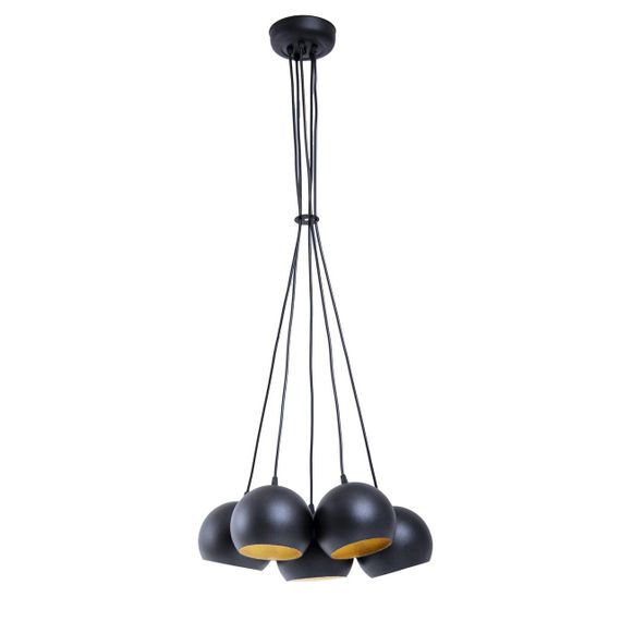 Люстра (світильник підвісний) Bowl С1505 Чорний, Золото, Atmolight