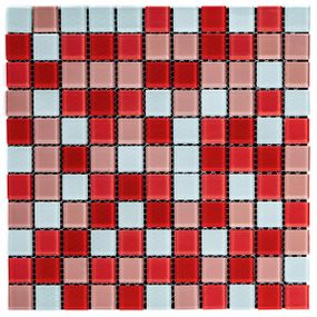 Мозаика из декоративного стекла 298х298х4,5мм Красная SW-00002367
