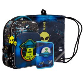 Шкільний рюкзак з пеналом та сумкою для взуття YES S-78 Collection UFO 559770 3 предмети