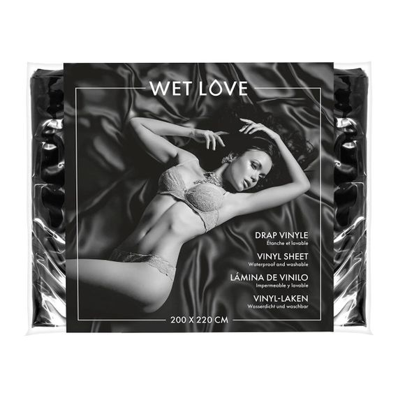 Простирадло з вінілу Fetish Tentation Black 220x200, чорне Sex Aura