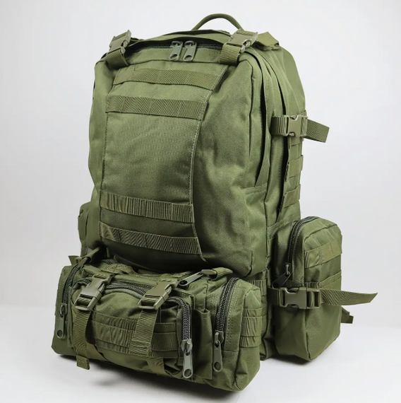 Військовий рюкзак Модульний на 50 л олива Тактичний похідний рюкзак 4в1 для військовослужбовців   знижка | Зображення 8