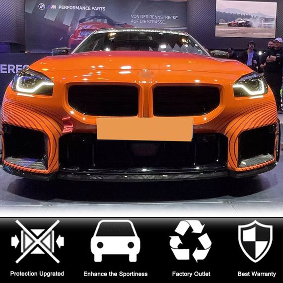 Накладка на передній бампер Lip V1 (для G87, Карбон) для BMW 2 серія G42 2021- рр | Зображення 7