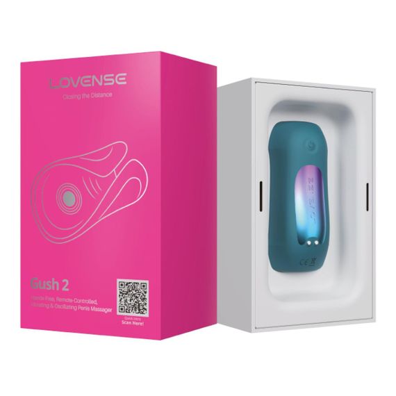 Смарт-вибромастурбатор для головки члена Lovense Gush 2, осциллирующая площадка, ремни для фиксации sexstyle | Зображення 7