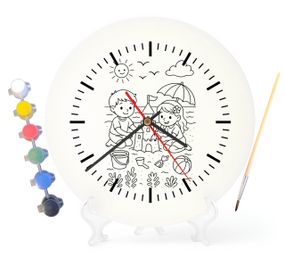 Детский набор для творчества часы раскраска Песочный замок 30 см (Г0048)