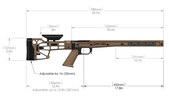 Ложе MDT HS3 для Tikka T3 SA Black | Зображення 4