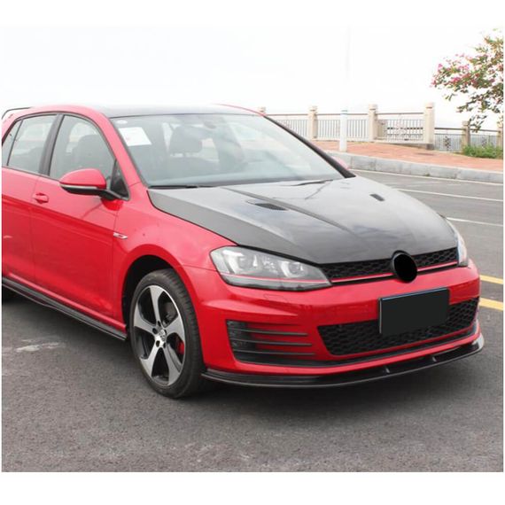 Накладка на передній бампер Lip V2 (для GTI HB 2012-2017, Карбон) для Volkswagen Golf 7/E-Golf рр | Зображення 1