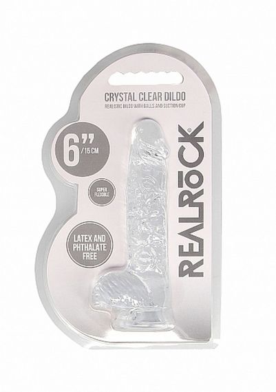 Фалоімітатор - Realrock Dildo 6" Transparent sexstyle