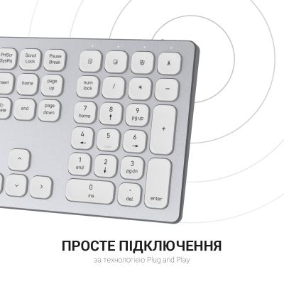 Клавиатура OfficePro SK1550 Wireless White (SK1550W) | Зображення 4