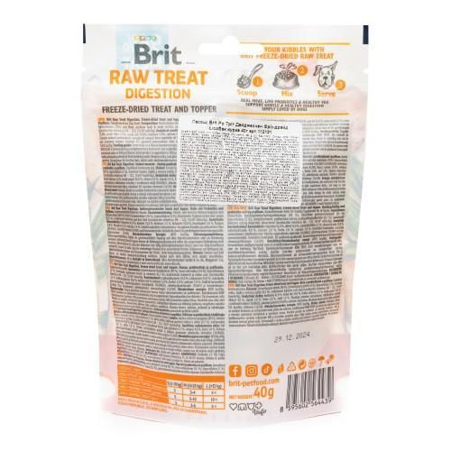 Ласощі для собак Brit Raw Treat freeze-dried Digestion для травлення, курка, 40 г | Зображення 2
