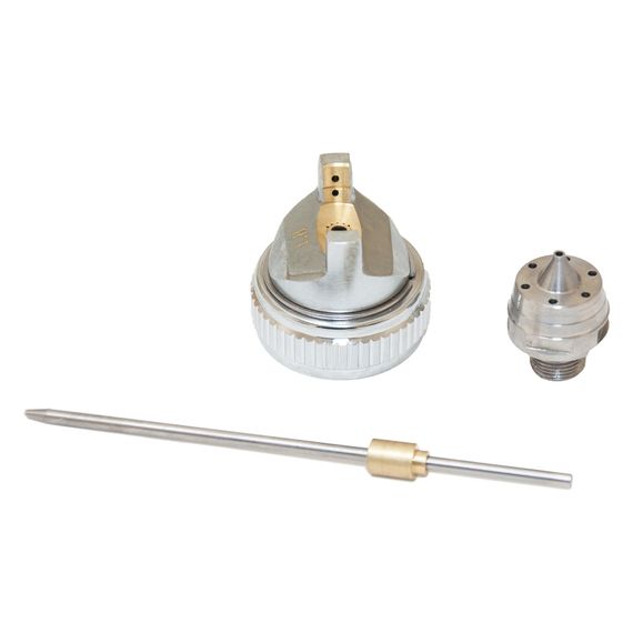 Фарборозпилювач хромований Sigma HVLP 1.3+1.8 мм з верхнім баком 600 мл (6812151) | Зображення 3