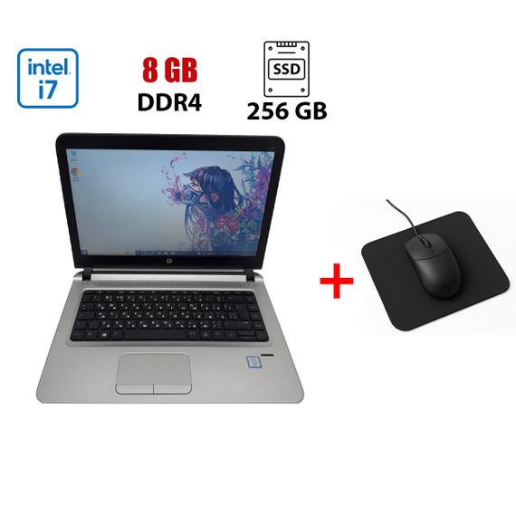 Ультрабук HP ProBook 440 G3 / 14" (1920x1080) TN / Intel Core i7-6500U (2 (4) ядра по 2.5 - 3.1 GHz) / 8 GB DDR4 / 256 GB SSD / Intel UHD Graphics 520 / WebCam б/в + Подарунок Мишка та килимок