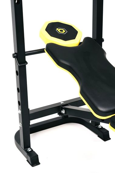 Тренувальна лавка Besport WB-003 горизонтальна для жиму зі стійкою під штангу | Зображення 4