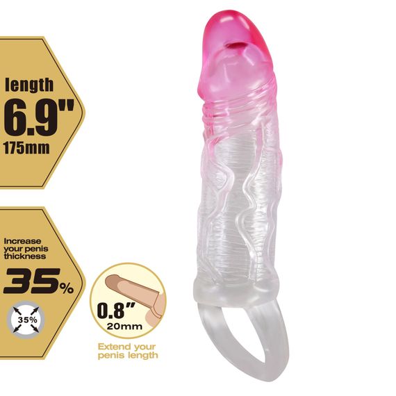 Насадка на пеніс PRETTY LOVE Odes, 17,5 cm,  PENIS SLEEVE | Зображення 2