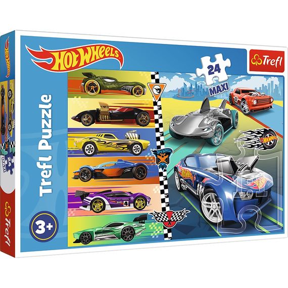 Пазлы MAXI "Быстрая гонка. Hot Wheels" 24 элемента 14362 Trefl (5900511143621)