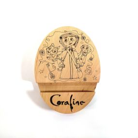 Підставка тримач під смартфон планшет Caraline 9х12х2 см Майстерня містера Томаса Дерево