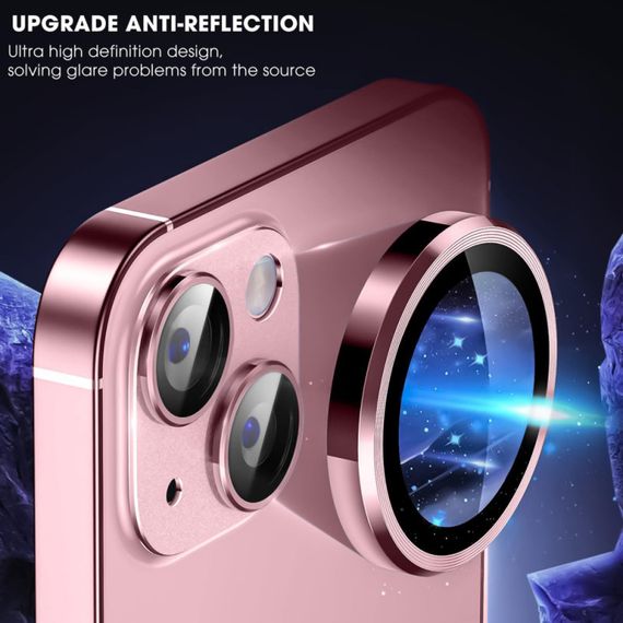 Захисне скло Metal Classic на камеру (у упак.) для Apple iPhone 15 (6.1") / 15 Plus (6.7") Рожевий / Pink | Зображення 3