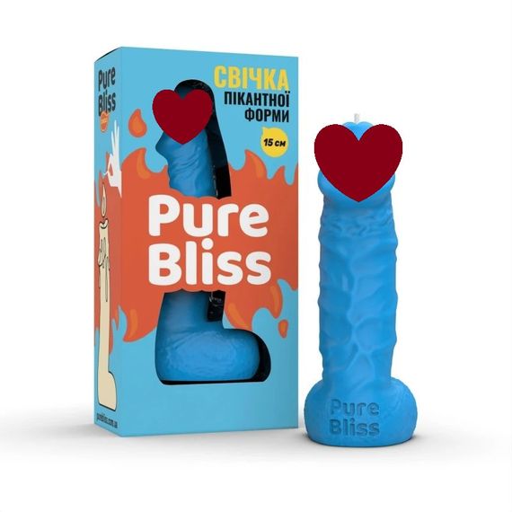 Свеча пикантной формы Pure Bliss MINI Blue голубая, 15 см Sex Aura