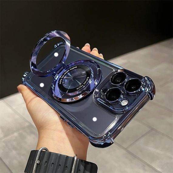 Силиконовый чехол с кольцом для iPhone 15 цвет Синий | Зображення 1