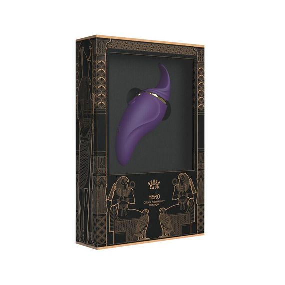 Вибратор 2в1 с язычком Zalo — Hero Twilight Purple, кристалл Swarovski | Зображення 8